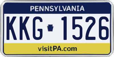 PA license plate KKG1526