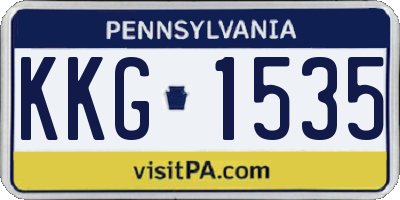 PA license plate KKG1535
