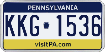 PA license plate KKG1536