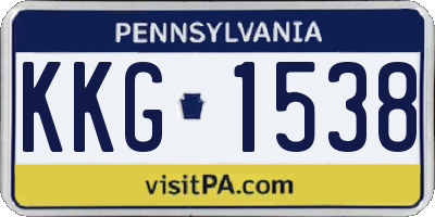 PA license plate KKG1538