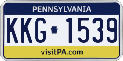 PA license plate KKG1539