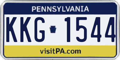 PA license plate KKG1544