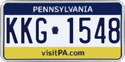 PA license plate KKG1548
