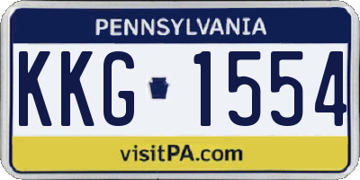 PA license plate KKG1554