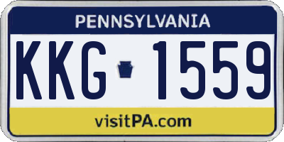 PA license plate KKG1559