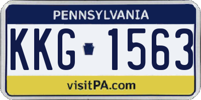 PA license plate KKG1563