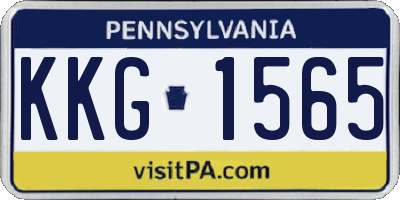 PA license plate KKG1565