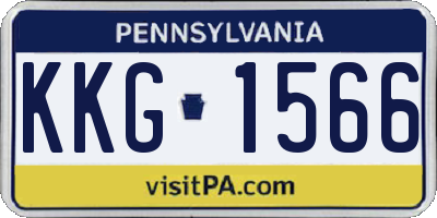 PA license plate KKG1566