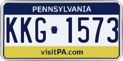 PA license plate KKG1573