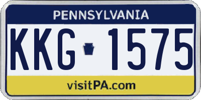 PA license plate KKG1575