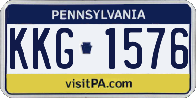 PA license plate KKG1576