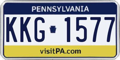 PA license plate KKG1577