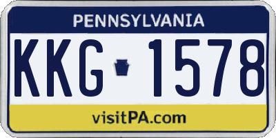 PA license plate KKG1578