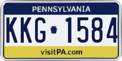 PA license plate KKG1584