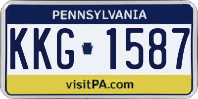 PA license plate KKG1587