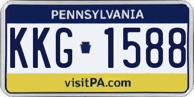 PA license plate KKG1588