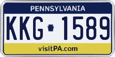 PA license plate KKG1589