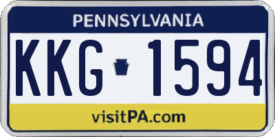 PA license plate KKG1594