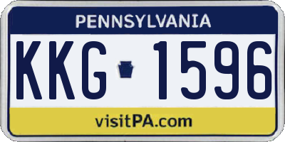 PA license plate KKG1596