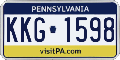 PA license plate KKG1598