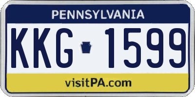 PA license plate KKG1599