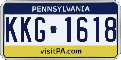 PA license plate KKG1618