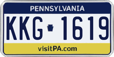 PA license plate KKG1619