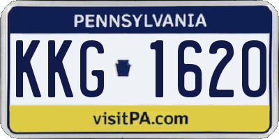 PA license plate KKG1620