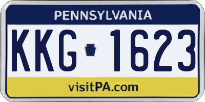 PA license plate KKG1623