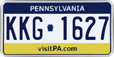 PA license plate KKG1627