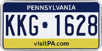 PA license plate KKG1628