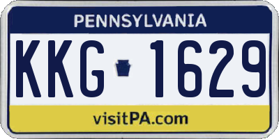 PA license plate KKG1629