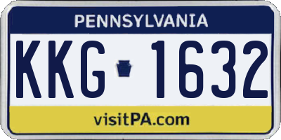 PA license plate KKG1632