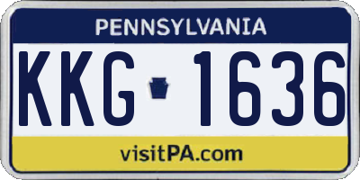 PA license plate KKG1636