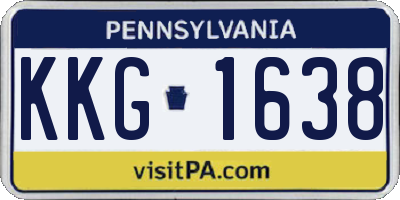 PA license plate KKG1638