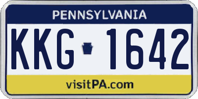 PA license plate KKG1642