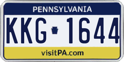 PA license plate KKG1644