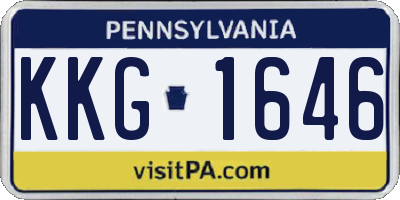 PA license plate KKG1646