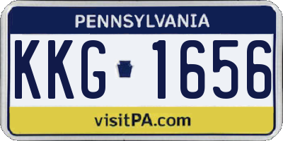 PA license plate KKG1656