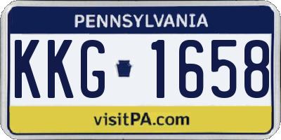 PA license plate KKG1658