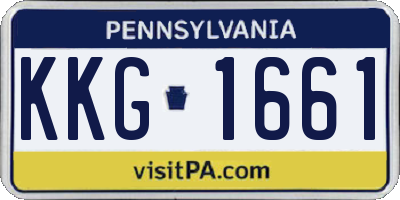 PA license plate KKG1661