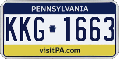 PA license plate KKG1663