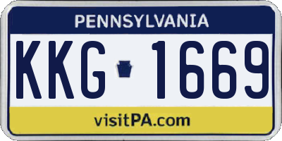 PA license plate KKG1669