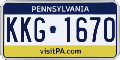 PA license plate KKG1670