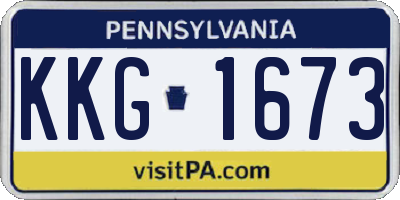 PA license plate KKG1673