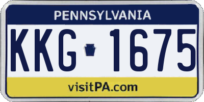 PA license plate KKG1675