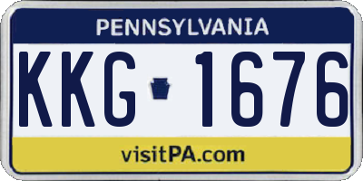 PA license plate KKG1676