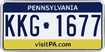 PA license plate KKG1677