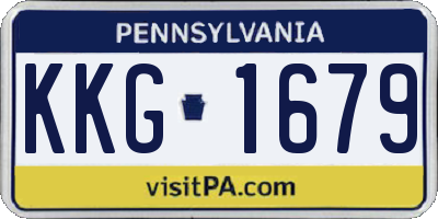 PA license plate KKG1679
