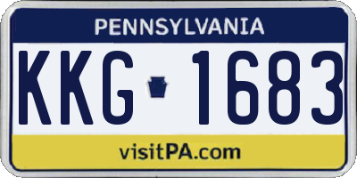 PA license plate KKG1683